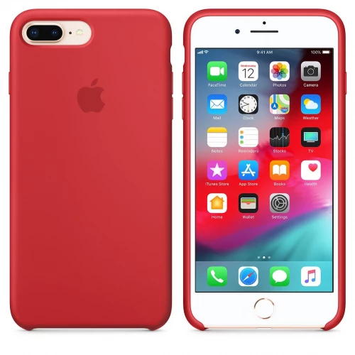 Cover Premium rossa per iPhone 7 Plus e 8 Plus